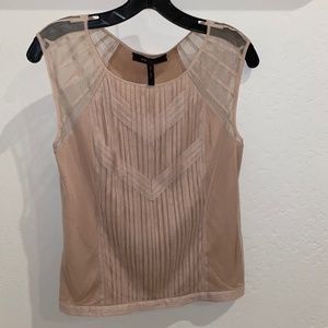 NWT- BCBGMAXAZRIA nude blouse